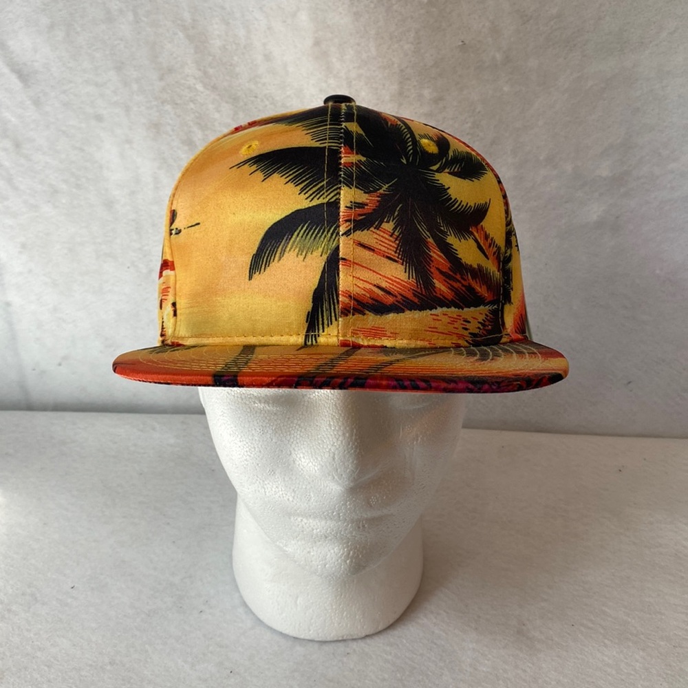 Hawaii Snapback Hat Cap Sunset & Palm Trees